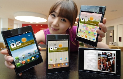 LG Girl with 4 gadgets